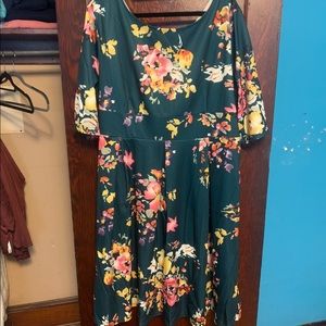 Green Floral Dress